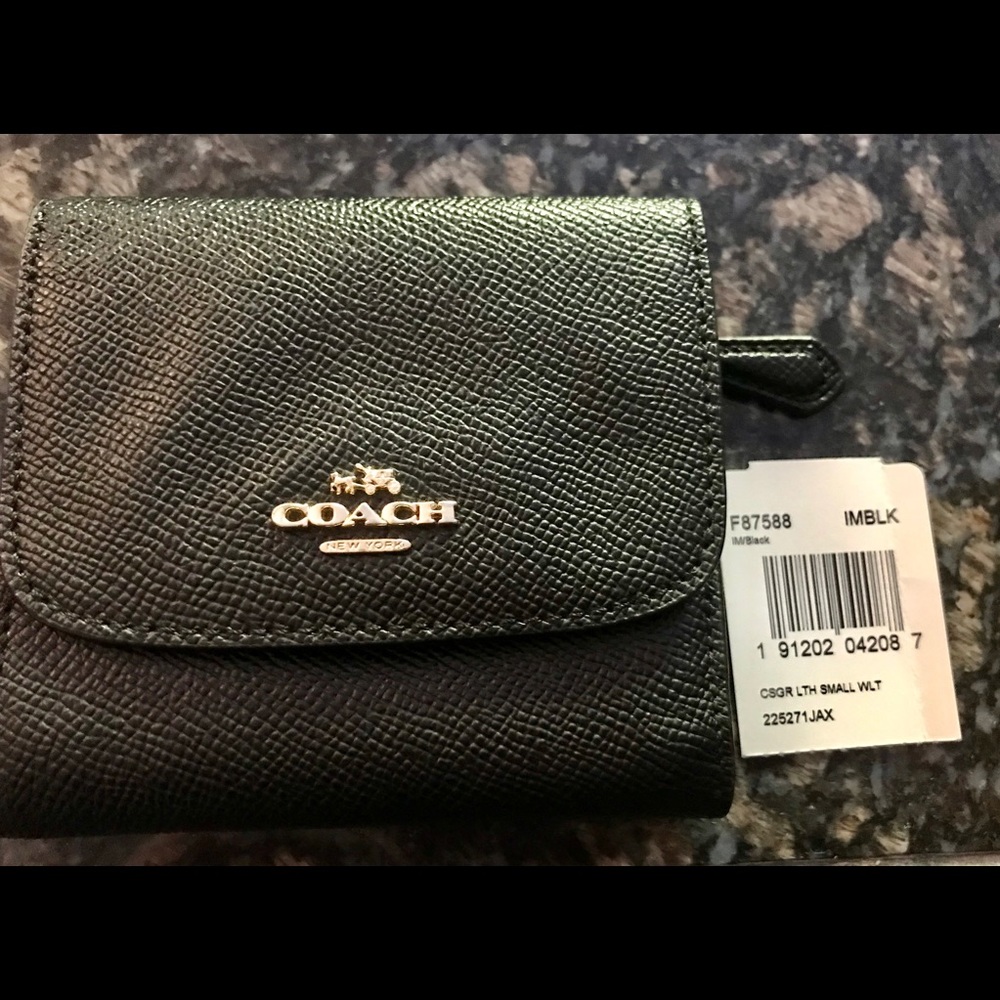 Coach Trifold wallet, brand new with tags, black
